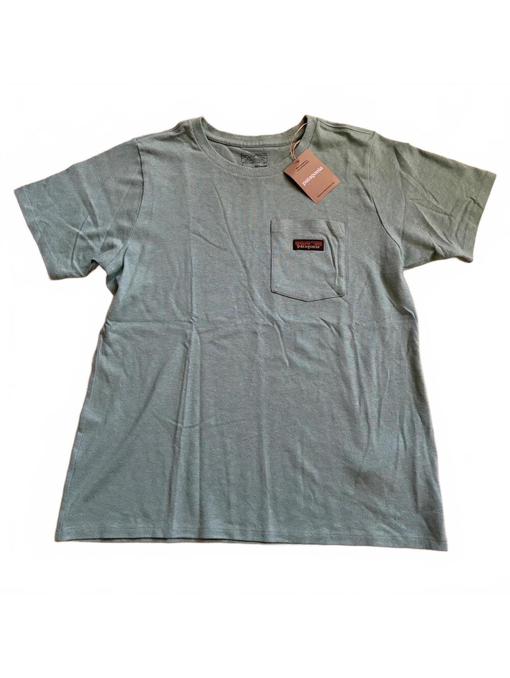 Patagonia Work Pocket Tee T-Shirt Organic Cotton Elwood Green Women's Large NWT